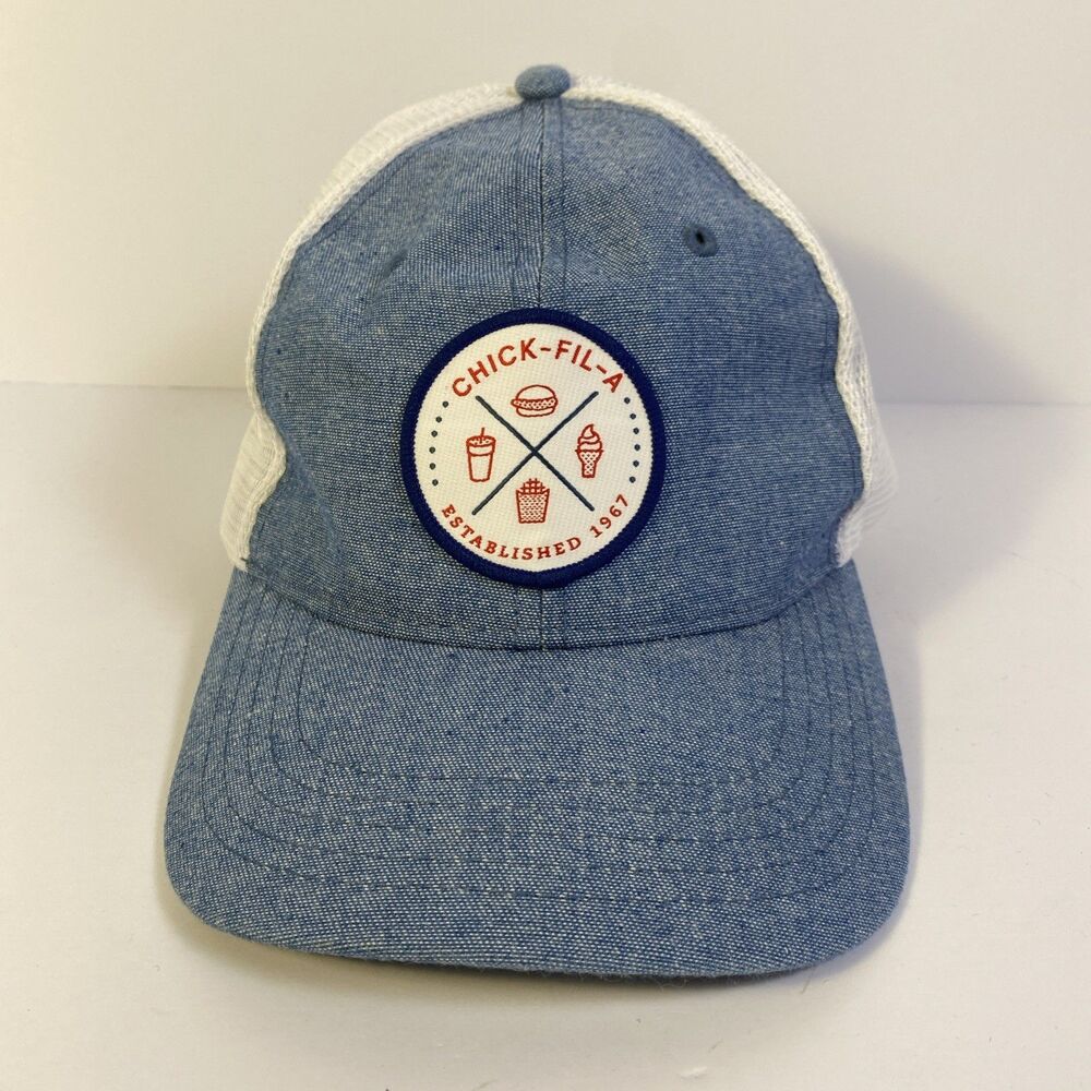 Chick-fil-A One Signature Member Hat Blue White Mesh Trucker Snapback Cap